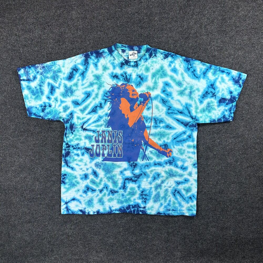 Vintage 90s Chonies Janis Joplin Woodstock Tie Dye T-Shirt Mens XL